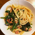 ぴょっこい's cooksnap of when they made ほうれん草とベーコンの焼うどん.