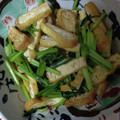 みい333's cooksnap of when they made カブの葉と油揚げのきんぴら風.