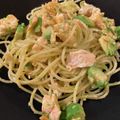 skwish's cooksnap of when they made 鮭とアボカドの和風パスタ.