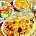 ゆう・しんママ's cooksnap of when they made コロコロさつま芋＆鶏肉のグラタン.