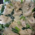 kinkinsan's cooksnap of when they made 鶏胸肉一枚！とほうれん草の味噌クリーム煮.
