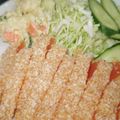 JJ1122's cooksnap of when they made サーモンのレアカツ！.
