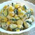 でかおちば's cooksnap of when they made コーンマヨ・おかか醤油でポテトサラダ.