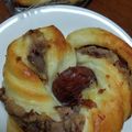 ameうめ's cooksnap of when they made 栗の甘露煮～☆手捏ね編みパン★改良版★.