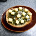 卯月のうさぎ２０１４'s cooksnap of when they made プロセスチーズと海苔のトースト.