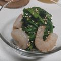 fu♪♪'s cooksnap of when they made エビとほうれん草の白だし和え.