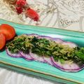 Laufen's cooksnap of when they made シンプル美味！紫大根のしらすドレサラダ.