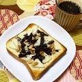 にきけん's cooksnap of when they made 林檎チョコトースト.