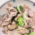 じゅりとめい's cooksnap of when they made 豚こまとブロッコリーのアヒージョ風炒め物.