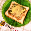 めぐ＊ぴぃ's cooksnap of when they made 朝の定番☆納豆トースト.