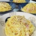 ｸﾏﾘｴ's cooksnap of when they made イタリア仕込み。カルボナーラ。.