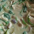 ぴょん大吉's cooksnap of when they made 鶏胸肉とほうれん草のカレークリーム煮.