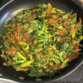 e.kinako's cooksnap of when they made 揚げずにエコ♡人参の葉のチーズ揚げ焼き♡.