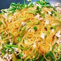 よぴぴよ's cooksnap of when they made 豚なす春雨ピーマンのオイスターソース炒め.