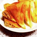 ☆★あんず姫★☆'s cooksnap of when they made 春巻きの皮で♪チーズミートパイ風.