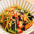 彩ごはん備忘録's cooksnap of when they made 簡単おつまみ☆豆苗の海苔キムチ和え.
