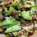 クックHBQ370☆'s cooksnap of when they made なすピーマン茗荷キャベツ回鍋肉風中華炒め.