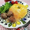 在宅勤務のおじさん's cooksnap of when they made とろふわオムライス☆ホワイトソース.