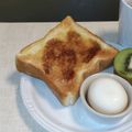 ほか弁ママ's cooksnap of when they made ＊↭黒蜜バタートースト↭＊.