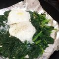 おくみの's cooksnap of when they made 朝から栄養！ほうれん草目玉焼き❤.