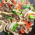 jagao's cooksnap of when they made 牛肉とピーマンパプリカのオイソ炒め.