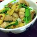 モグタソ's cooksnap of when they made 豚肉とレンコンの柚子胡椒炒め丼.