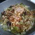 makichaki's cooksnap of when they made ワンパン 鯖缶キャベツ.