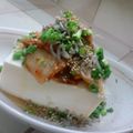 おんかめ's cooksnap of when they made キムチとじゃこの冷奴✿ごまの風味♪.