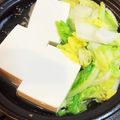horseland's cooksnap of when they made 白菜と豆腐だけ湯豆腐！.