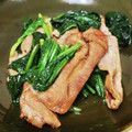 クックM96XDX☆'s cooksnap of when they made 豚薄切りとほうれん草の☆和風柚子胡椒炒め.