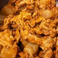 妖怪はらすかしの母's cooksnap of when they made 豚肉とこんにゃくの韓国風煮込み.