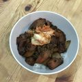Ruriluru's cooksnap of when they made お手軽3分 肉じゃがリメイクスタミナ丼.