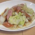 きらり流れ星's cooksnap of when they made 白菜とウィンナのコンソメ醤油炒め.
