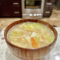 Superlittleboo's cooksnap of when they made 人参と白菜とえのきだけの味噌汁.