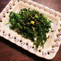 milestone★'s cooksnap of when they made 人参の葉のパリパリ焼き.