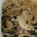 HEAVYGATE's cooksnap of when they made ほうれん草と豚キムチ春雨.