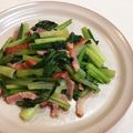 はつ♪'s cooksnap of when they made 小松菜のベーコン炒め.