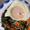 みにー2020's cooksnap of when they made ひき肉とほうれん草で♡栄養満点ご飯.
