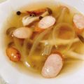 クックＦ8ＪＷ40☆'s cooksnap of when they made 玉ねぎとウインナーでコンソメスープ.
