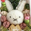 kisa141's cooksnap of when they made 簡単☆可愛い♪キャラ弁☆ミッフィー弁当☆.