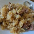 まーく71's cooksnap of when they made リメイク！サイコロステーキガーリック炒飯.