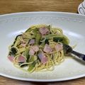 クックPJVPTO☆'s cooksnap of when they made 簡単☆ちぢみ雪菜とベーコンのパスタ.