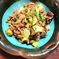 milestone★'s cooksnap of when they made 挽き肉と青梗菜の甘辛煮.