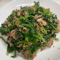 うさぎのチョコ's cooksnap of when they made サバ味噌缶とほうれん草のサラダ.