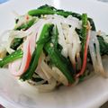 hozunyam's cooksnap of when they made もやしときゅうりとカニカマのナムル和え.