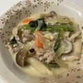 YUZU8120's cooksnap of when they made ■かんたん！豚肉と小松菜のみそクリーム煮.