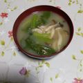 くネコまろす's cooksnap of when they made 小松菜としめじのお味噌汁.