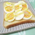 ぱふ♪'s cooksnap of when they made サク！カレーマヨのゆで卵トースト.