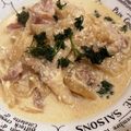 MizuhoBank's cooksnap of when they made 牛乳たっぷり！ホワイトポークストロガノフ.
