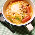 めぐ＊ぴぃ's cooksnap of when they made 【糖質オフ】糖質０g麺でチゲうどん.